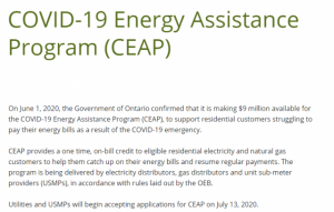 安省电费天然气费补助! 7月13日起申领, 金额有限 先到先得