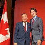 加拿大士嘉堡约克区华商会会长陆炳雄携理事们参加特鲁多总理国会新年团拜